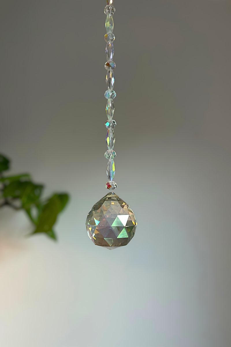 Suncatcher 40 cm – Raam hanger met prisma’s & regenboog effect